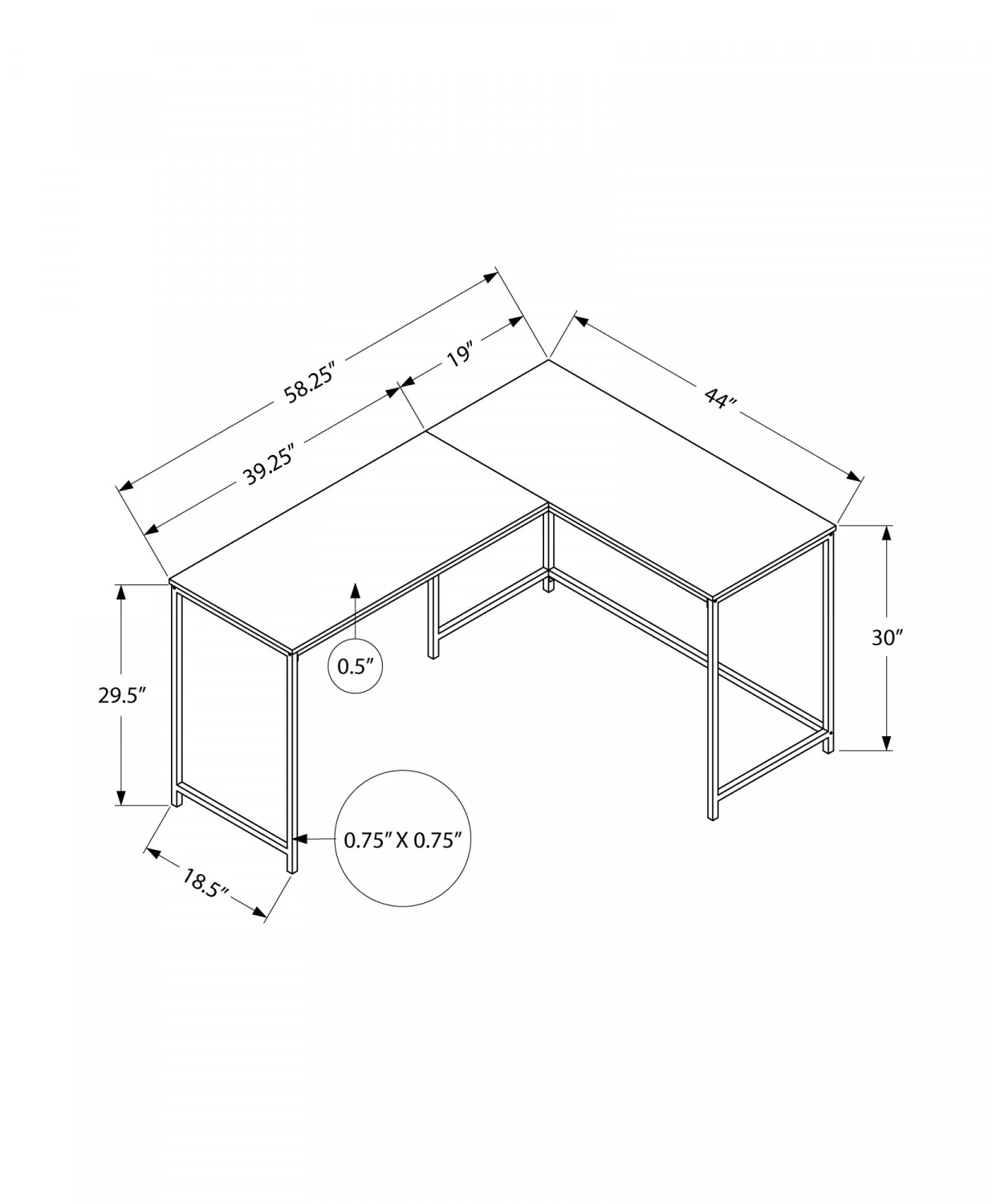 Oryn Desk - Grey - Image 3