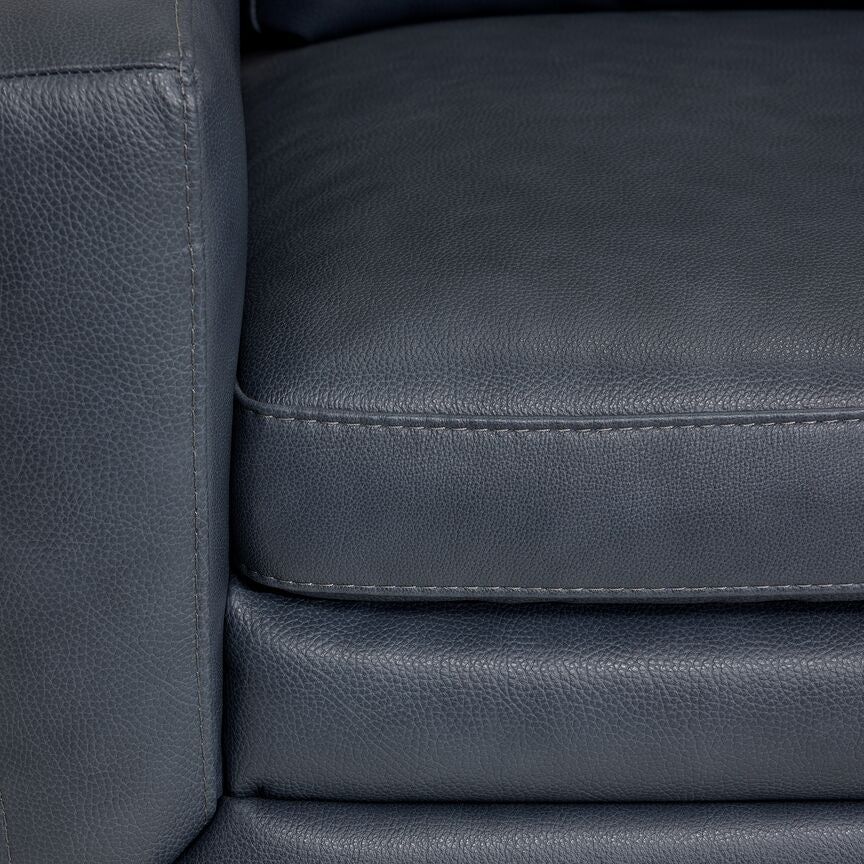 Oscar Leather Chair-Blue - Image 3