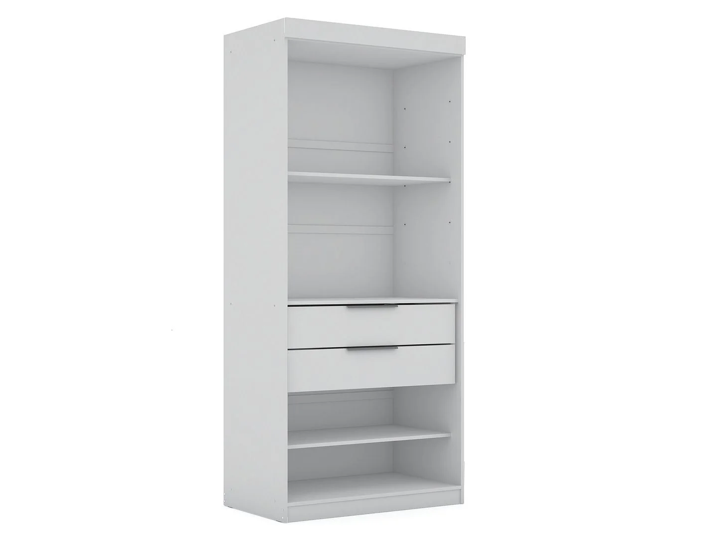Oulu 2-Piece Modular Wardrobe - White - Image 4
