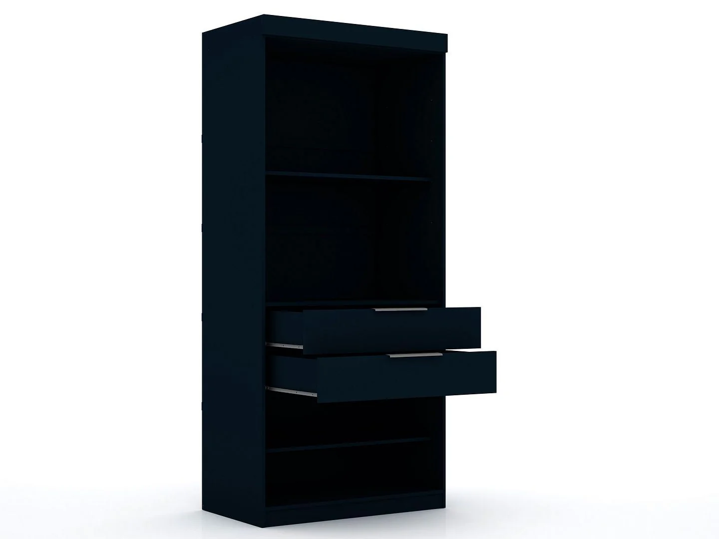 Oulu 3-Piece Open Sectional Wardrobe - Midnight Blue - Image 4