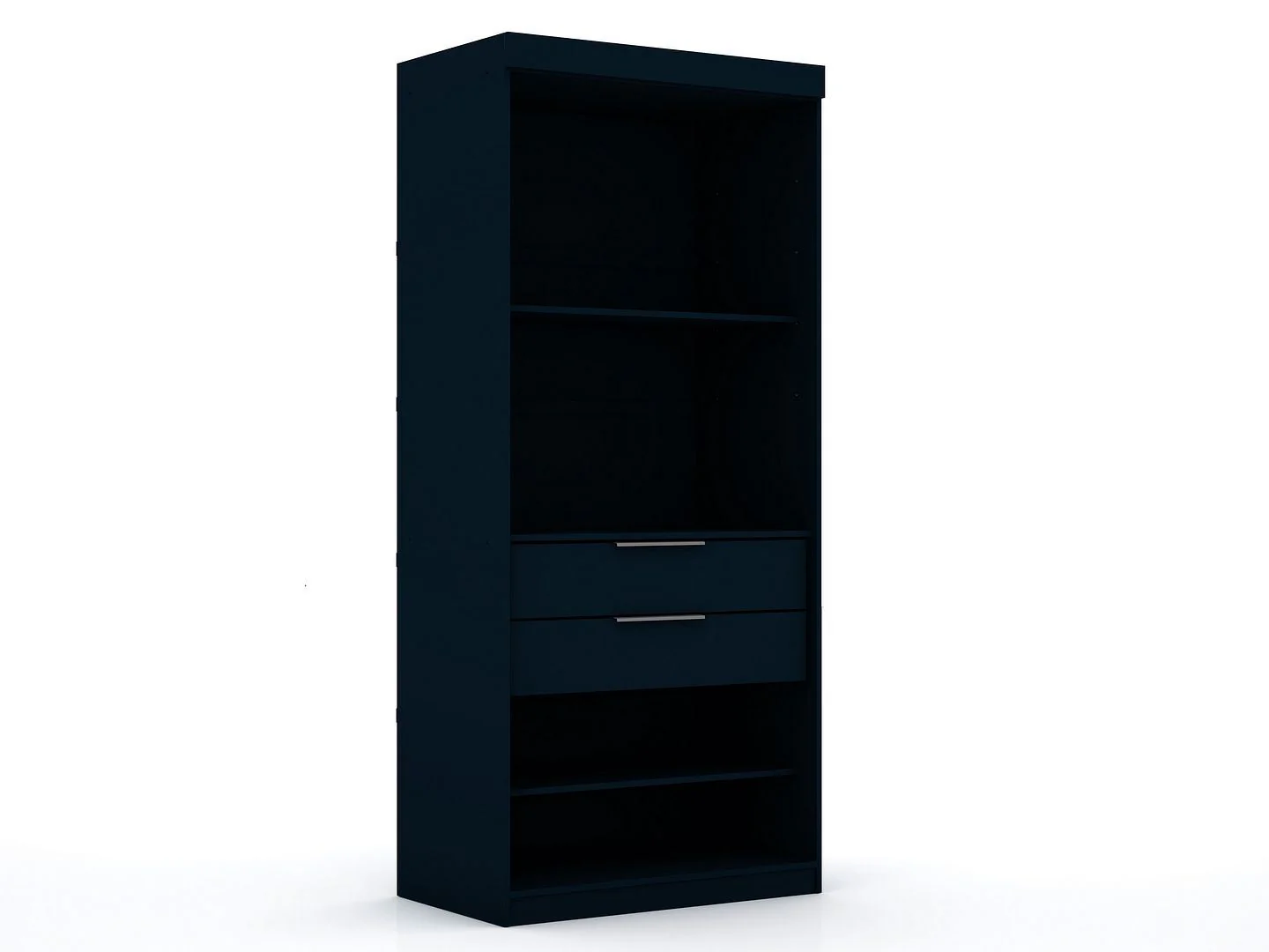 Oulu 3-Piece Open Sectional Wardrobe - Midnight Blue - Image 5
