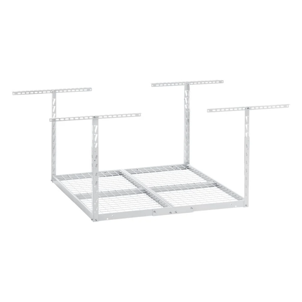Overhead Gearloft™ Storage Rack 4x4 Ft - Hammered White Storage Solution