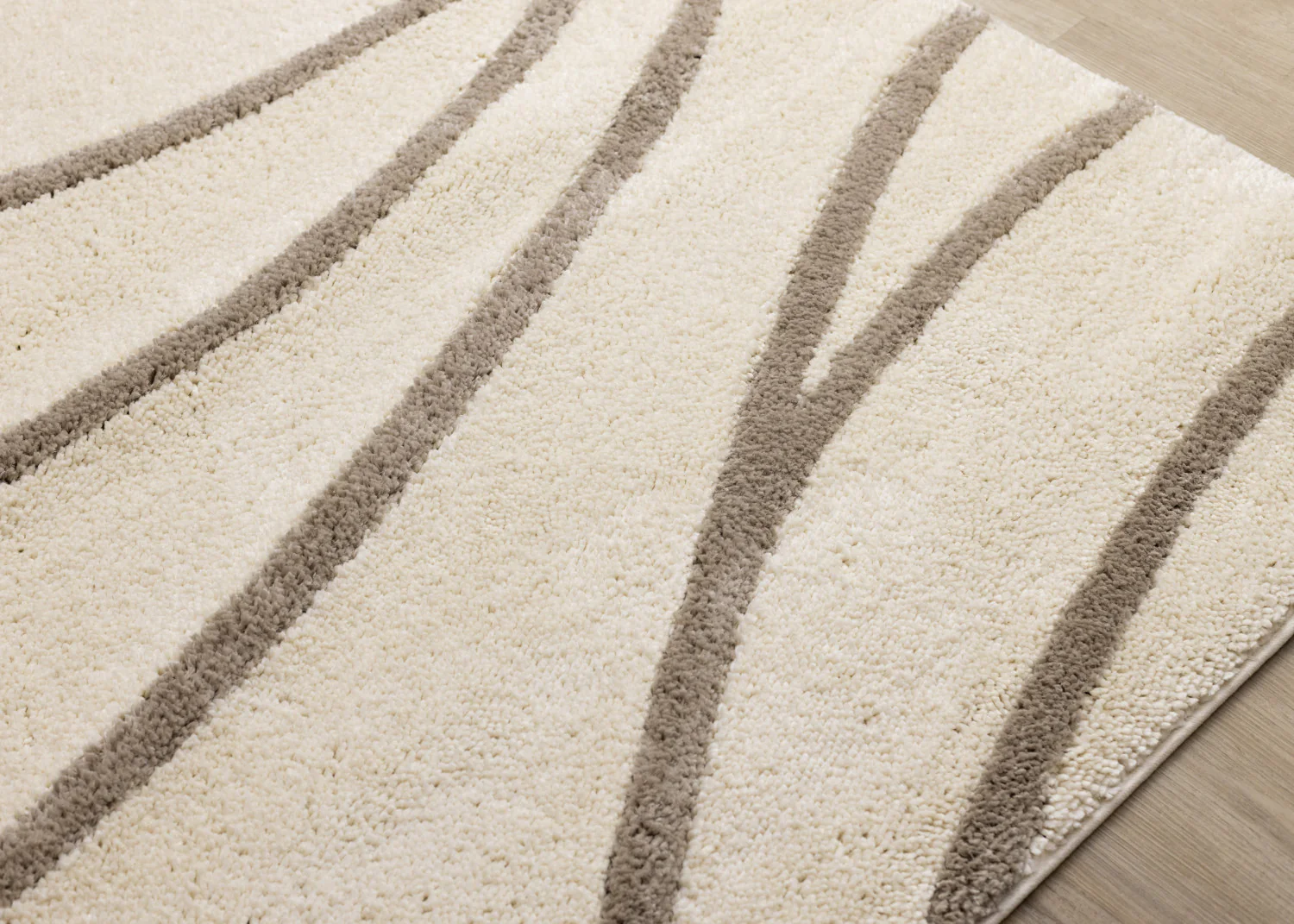 Palace Modern Curves Area Rug - 5' X 8' - Cream/Taupe - Image 4