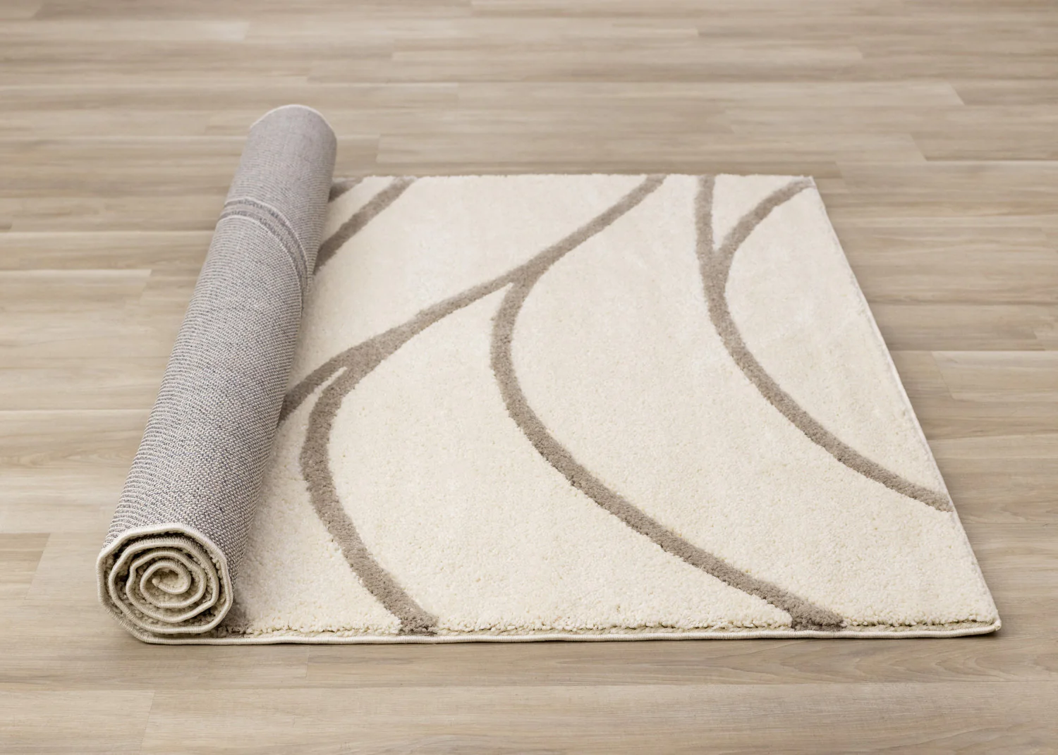 Palace Modern Curves Area Rug - 5' X 8' - Cream/Taupe - Image 8