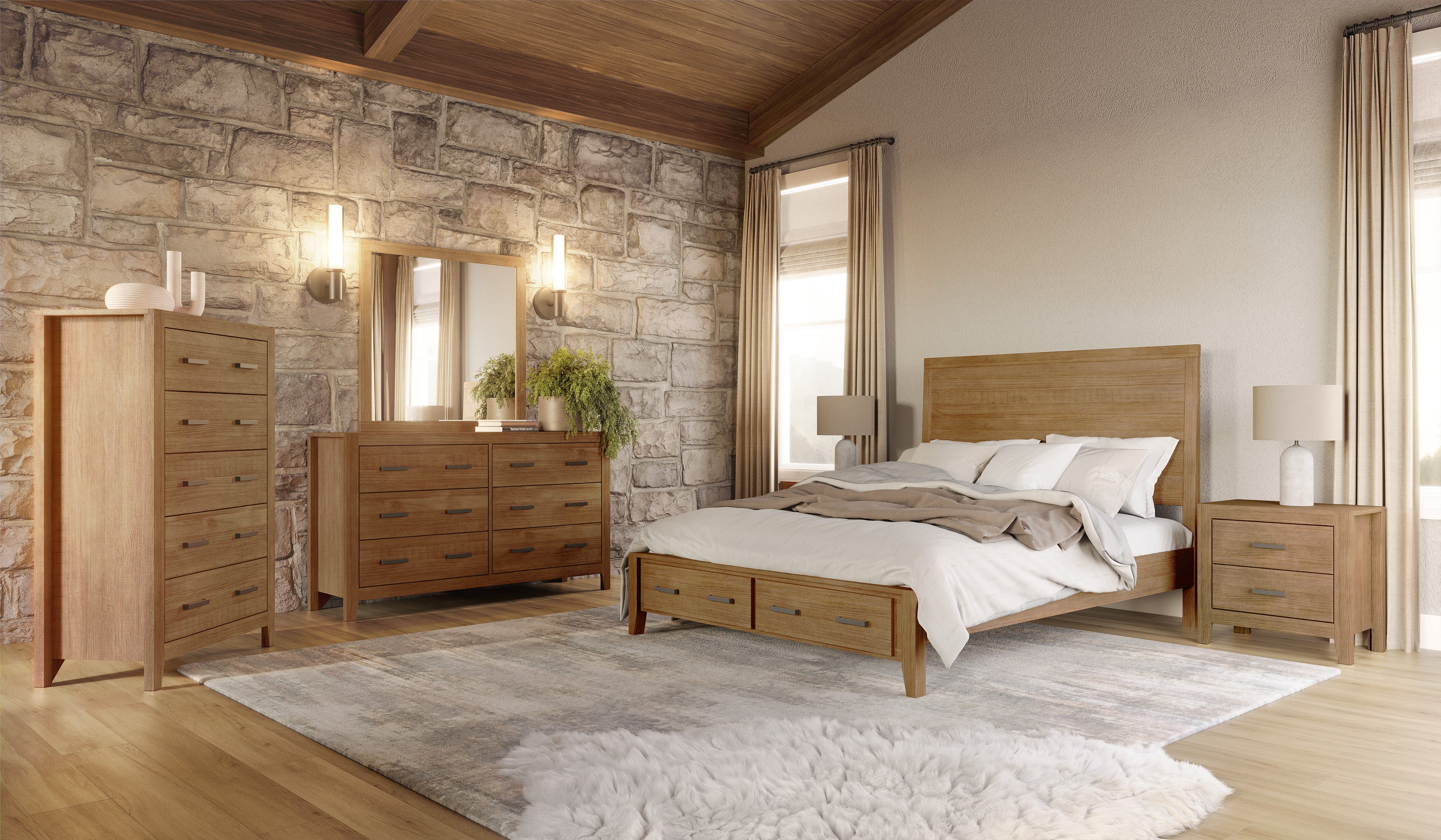 Palm Harbour 6 Drawer Dresser - Rustic Natural - Image 2