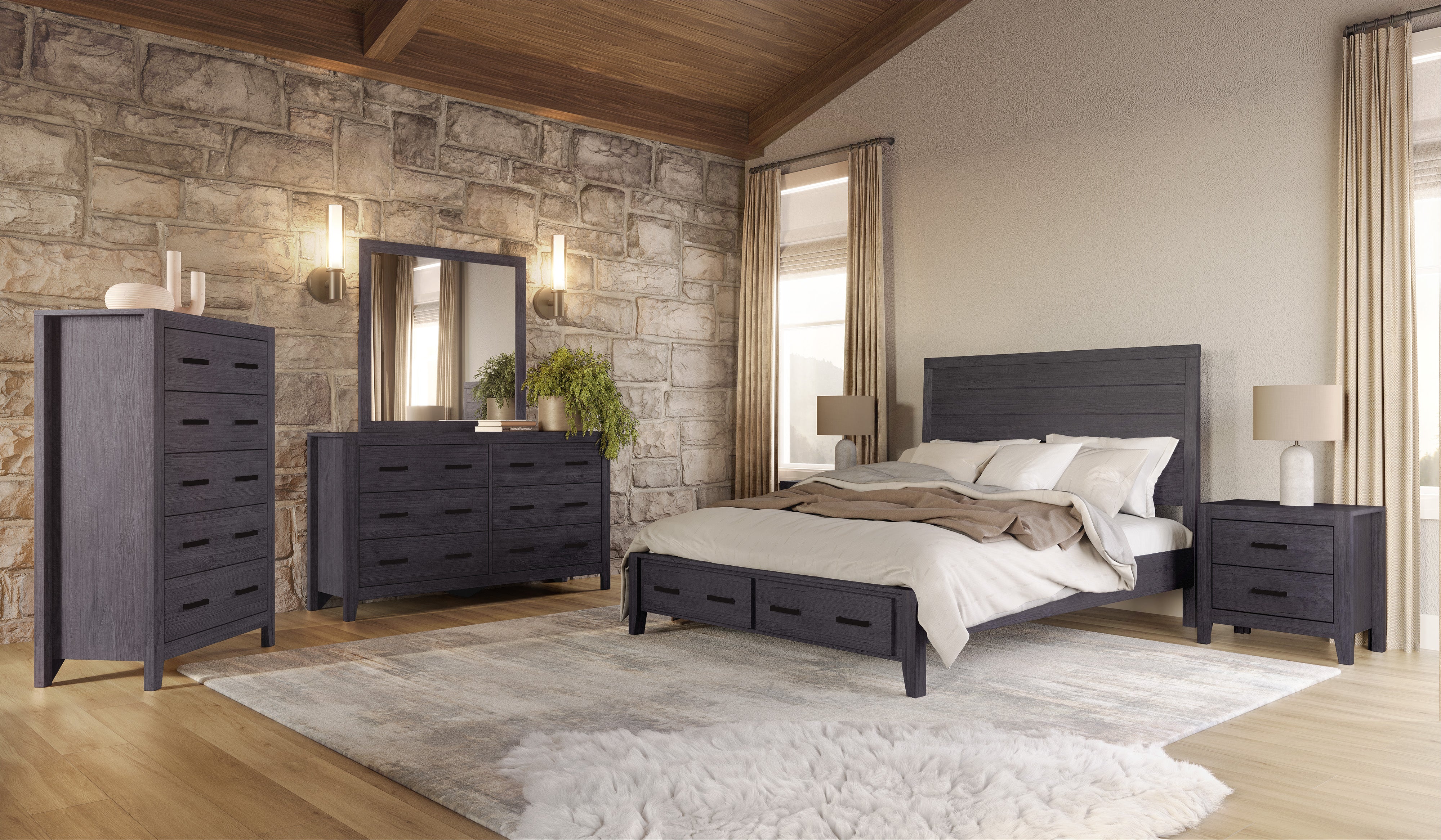 Palm Harbour Night Table - Grey - Image 2