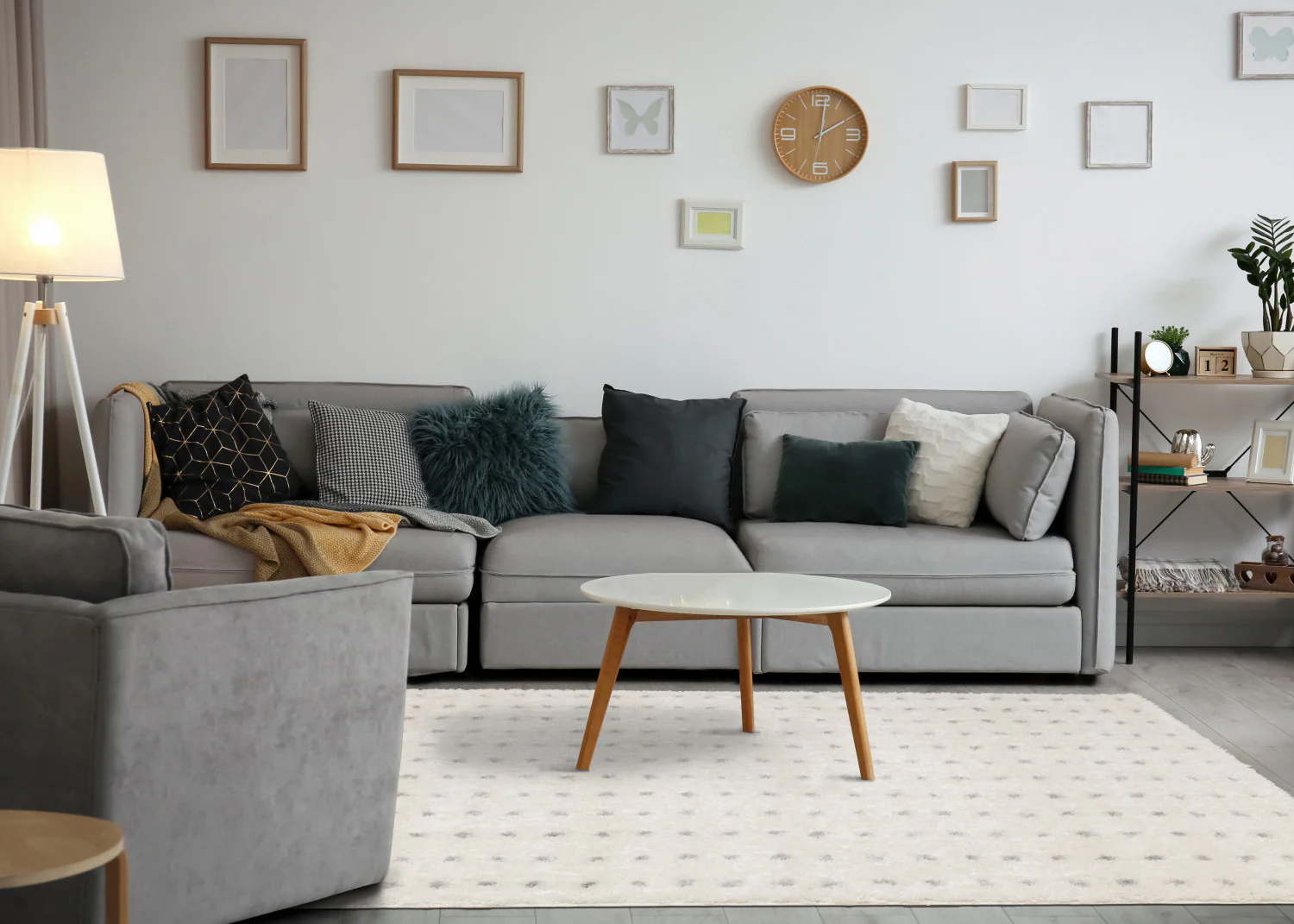 Palmer Casual Contemporary Speckled Area Rug - 8' X 11' - White/Grey - Image 3