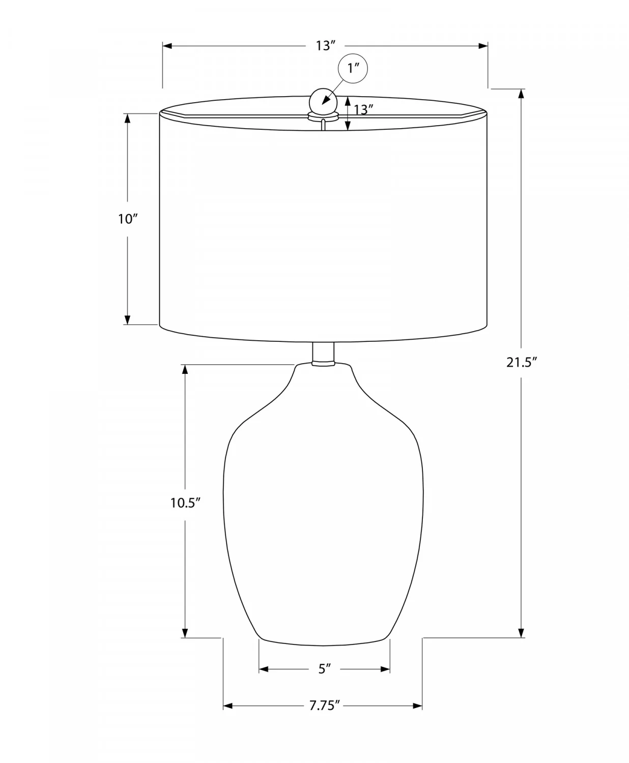Palmer Table Lamp - Black - Image 3