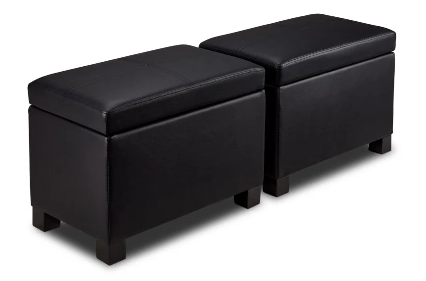Paloma 3-Piece Ottoman - Black - Image 3