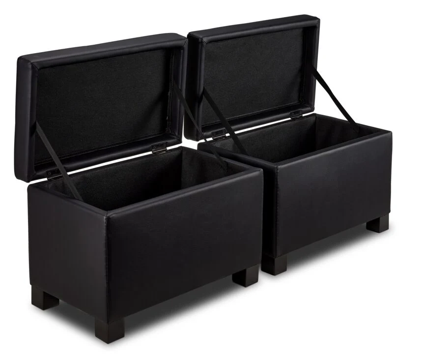 Paloma 3-Piece Ottoman - Black - Image 4