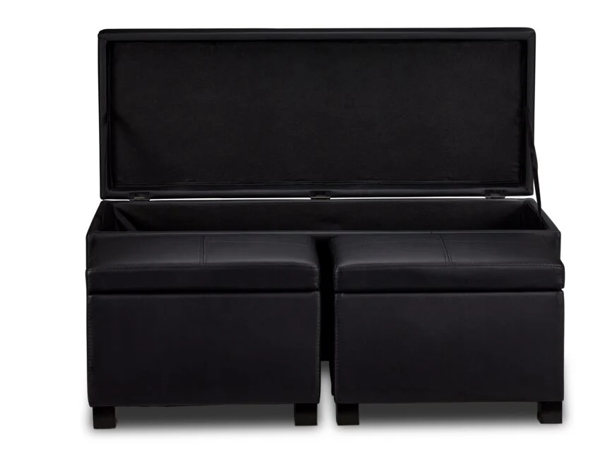 Paloma 3-Piece Ottoman - Black - Image 7