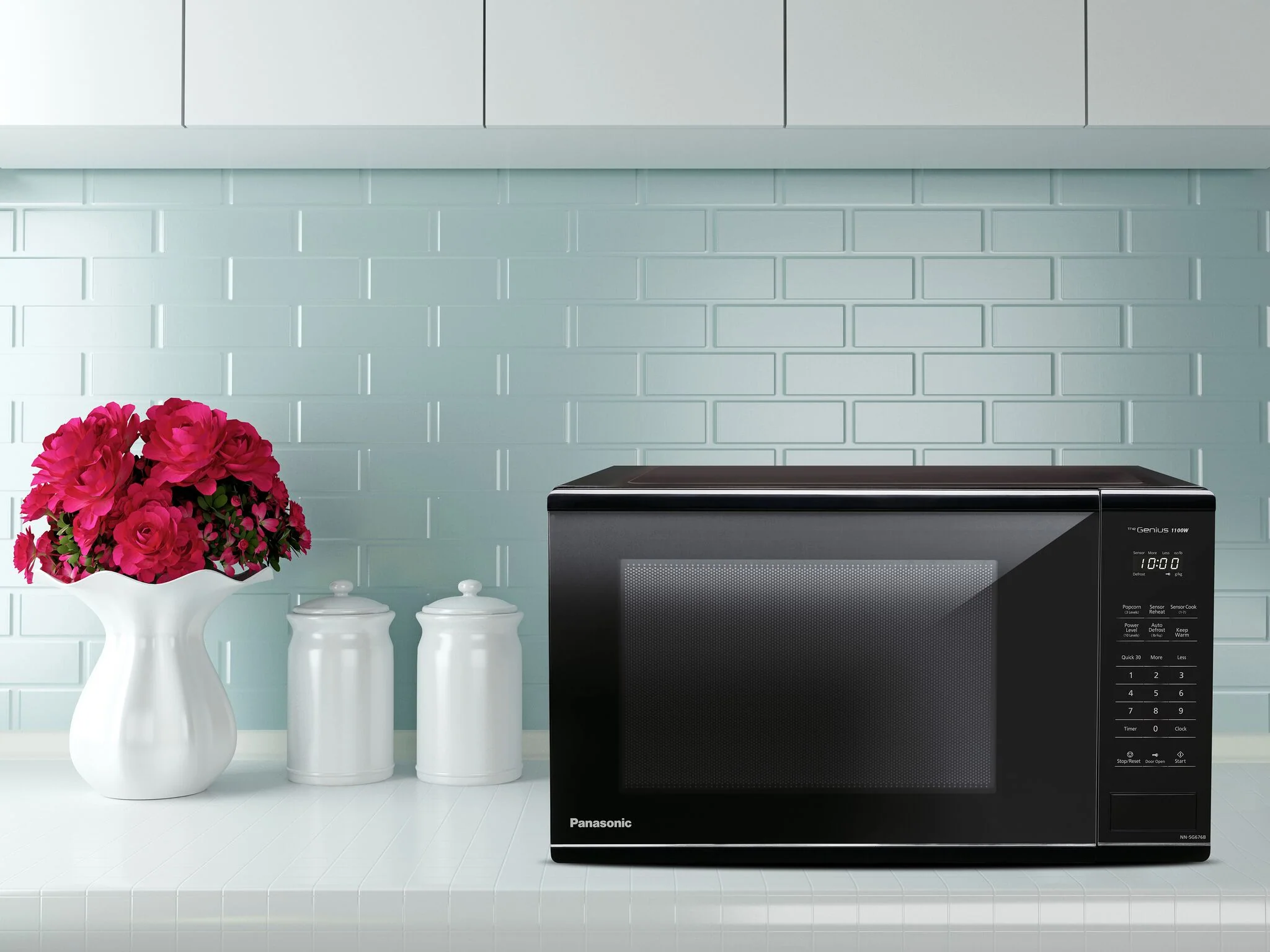 Panasonic Black Countertop Microwave with Genius Sensor (1.3 Cu.Ft.) - NNSG676BC - Image 2
