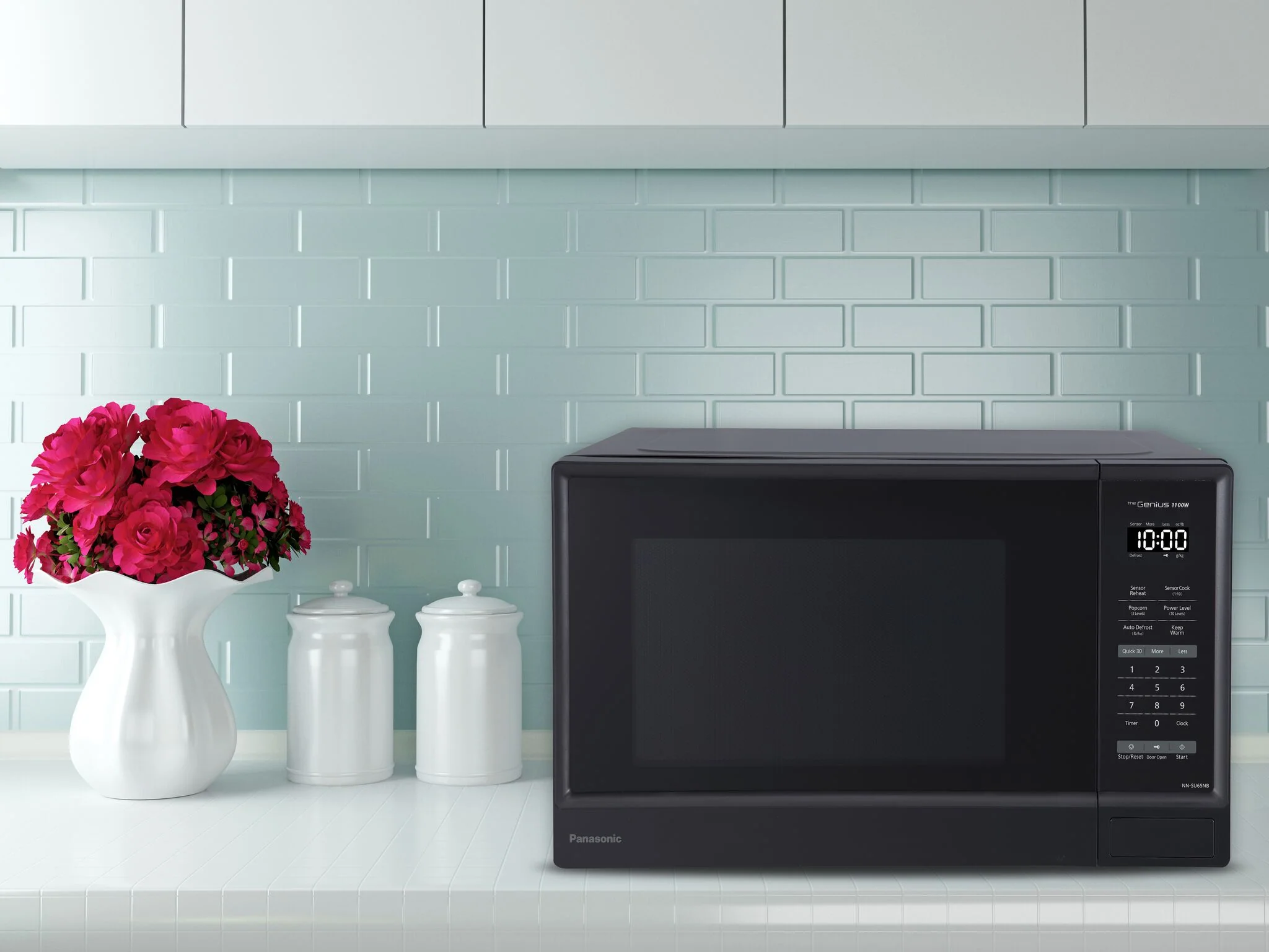 Panasonic Black Countertop Microwave with Genius Sensor (1.3 Cu.Ft.) - NNSU65NBC - Image 2
