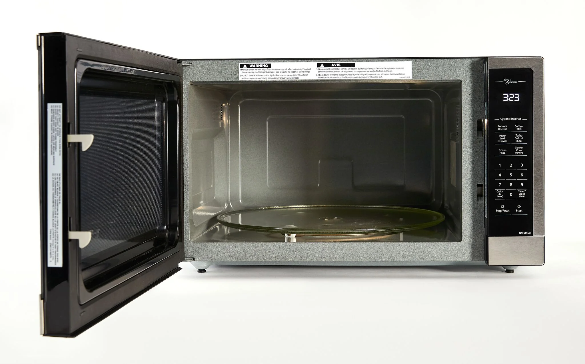 Panasonic Black Stainless Steel Countertop Microwave with Genius Sensor (2.2 Cu.Ft.) - NNST96JSC - Image 3
