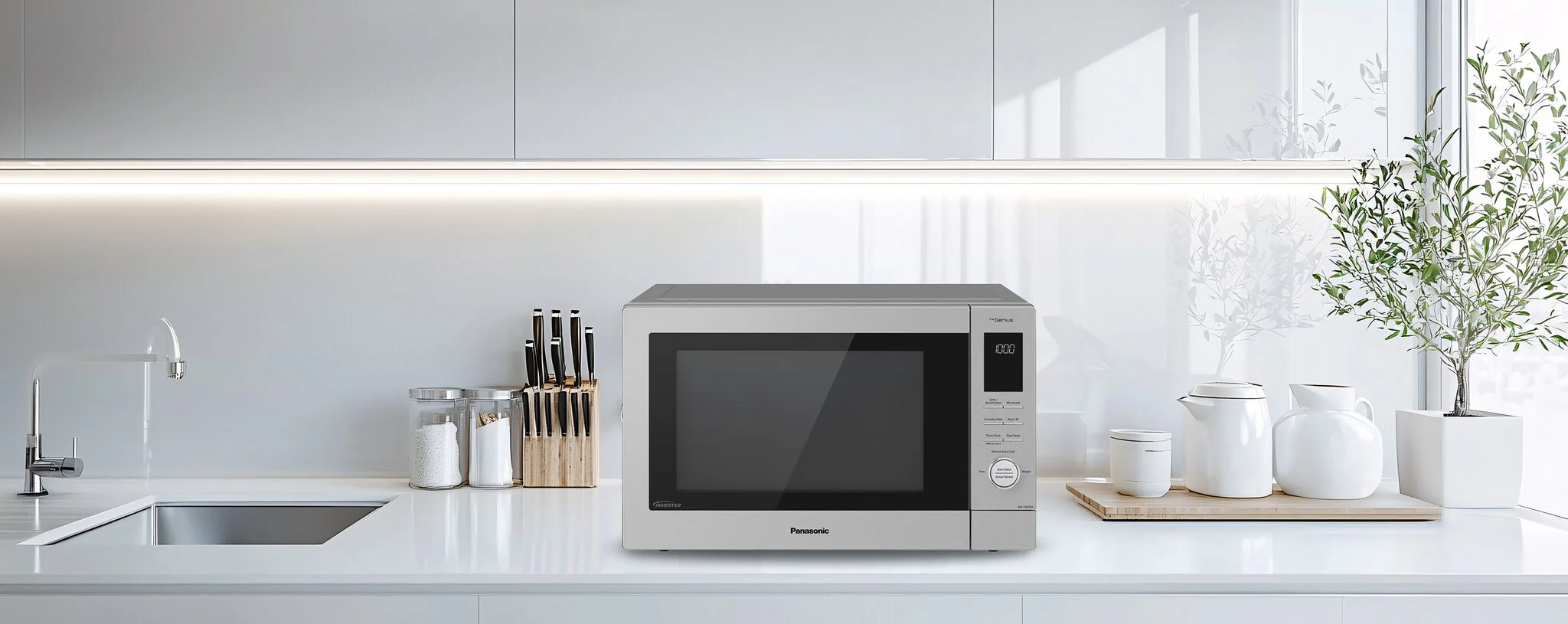 Panasonic Stainless Steel 4-in-1 Combination Countertop Microwave with Air Fry (1.2 Cu.Ft.) - NNCD87KSC - Image 2