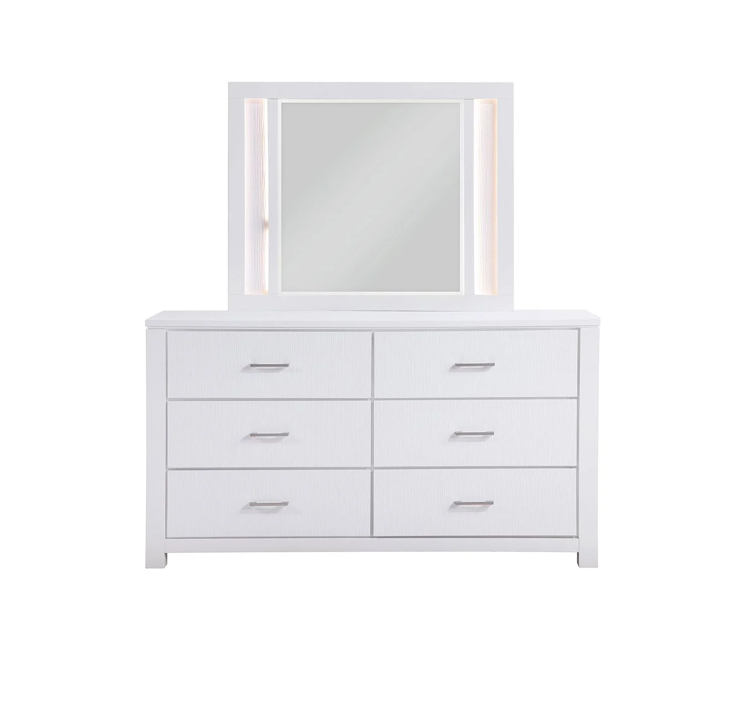 Paris Mirror with LED Lighting - White - Image 3