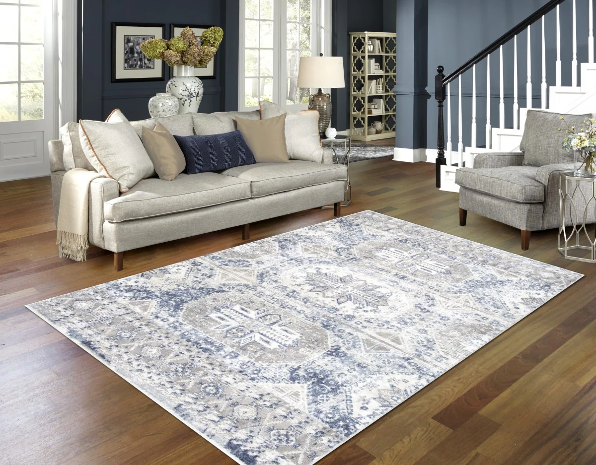 Parksdale 7' X 9' Area Rug - Grey/Blue - Image 2