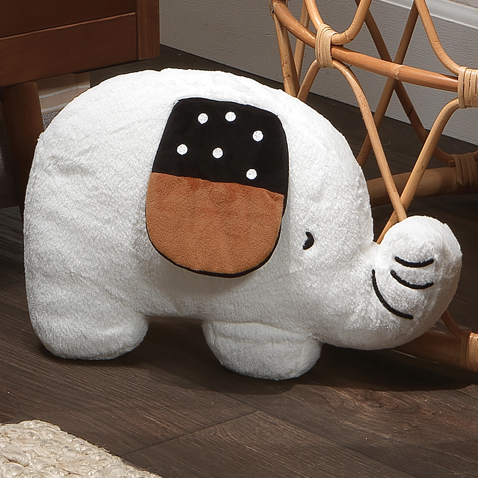 Patchwork Jungle Plush Elephant - Image 3