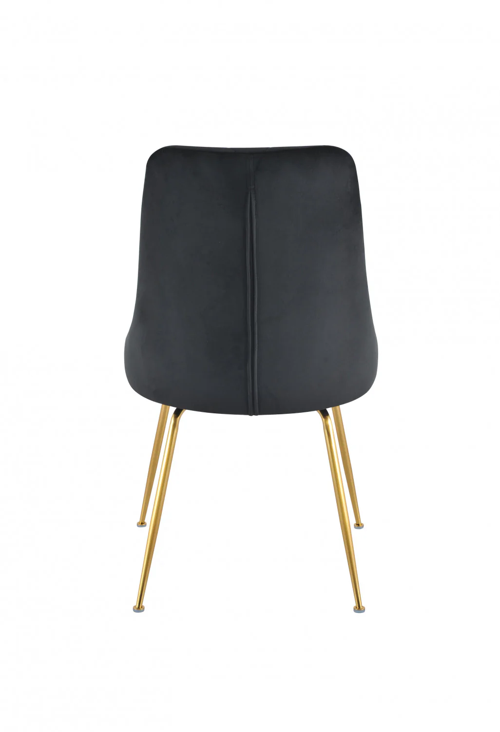 Peacock Velvet Dining Chair - Black/Gold - Set of Two - Image 6