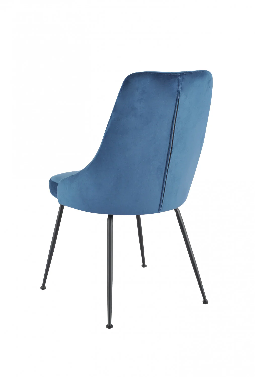 Peacock Velvet Dining Chair - Blue/Black - Set of Two - Image 5