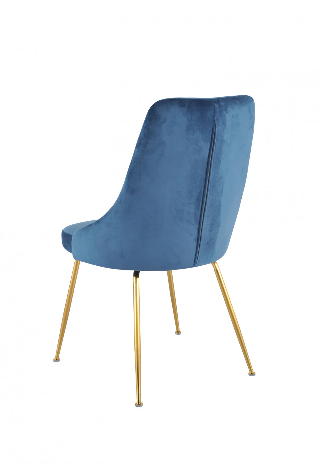 Peacock Velvet Dining Chair - Blue/Gold- Set of Two - Image 5
