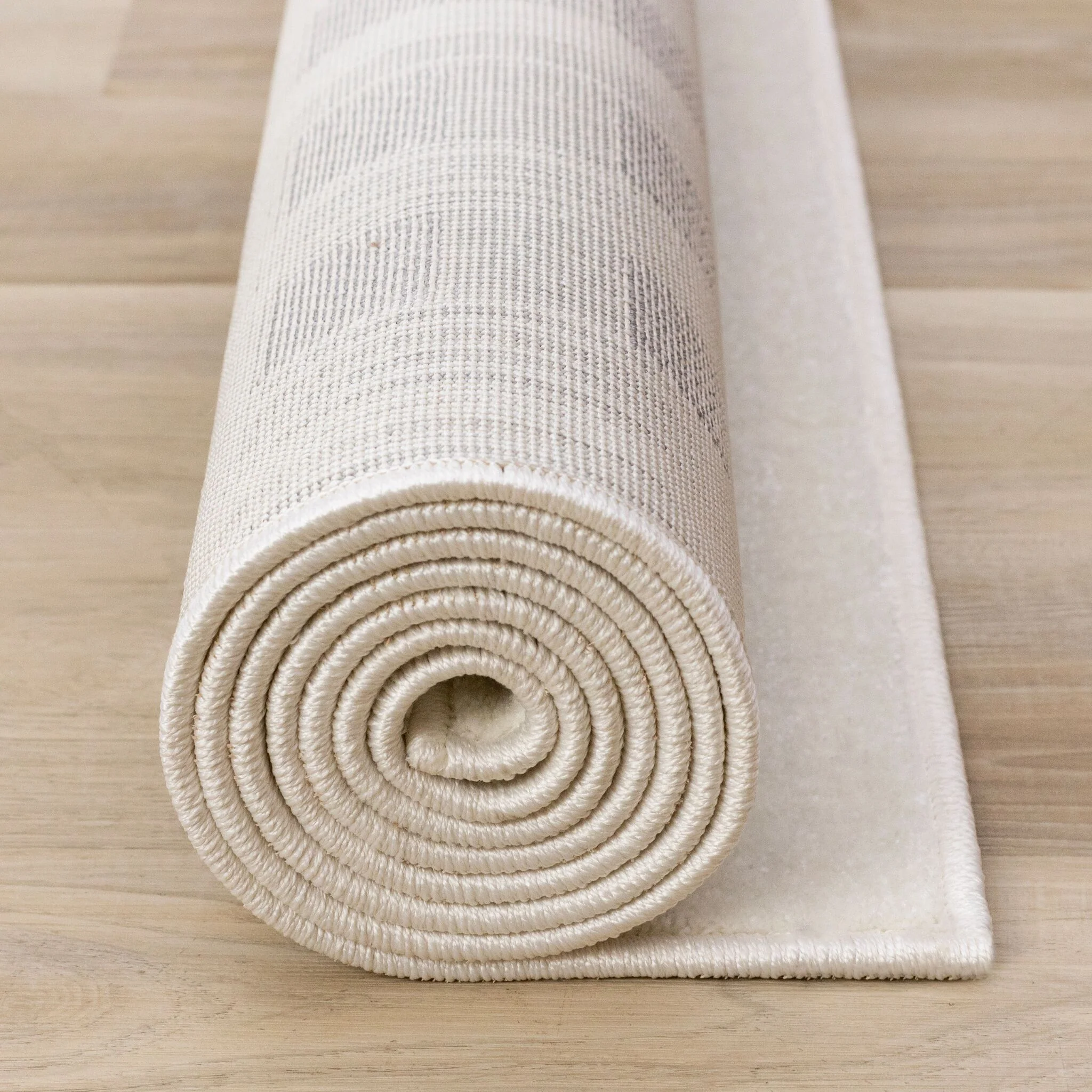 Pearl Grid 6'7" x 9'6" Grid Design Area Rug - White - Image 11