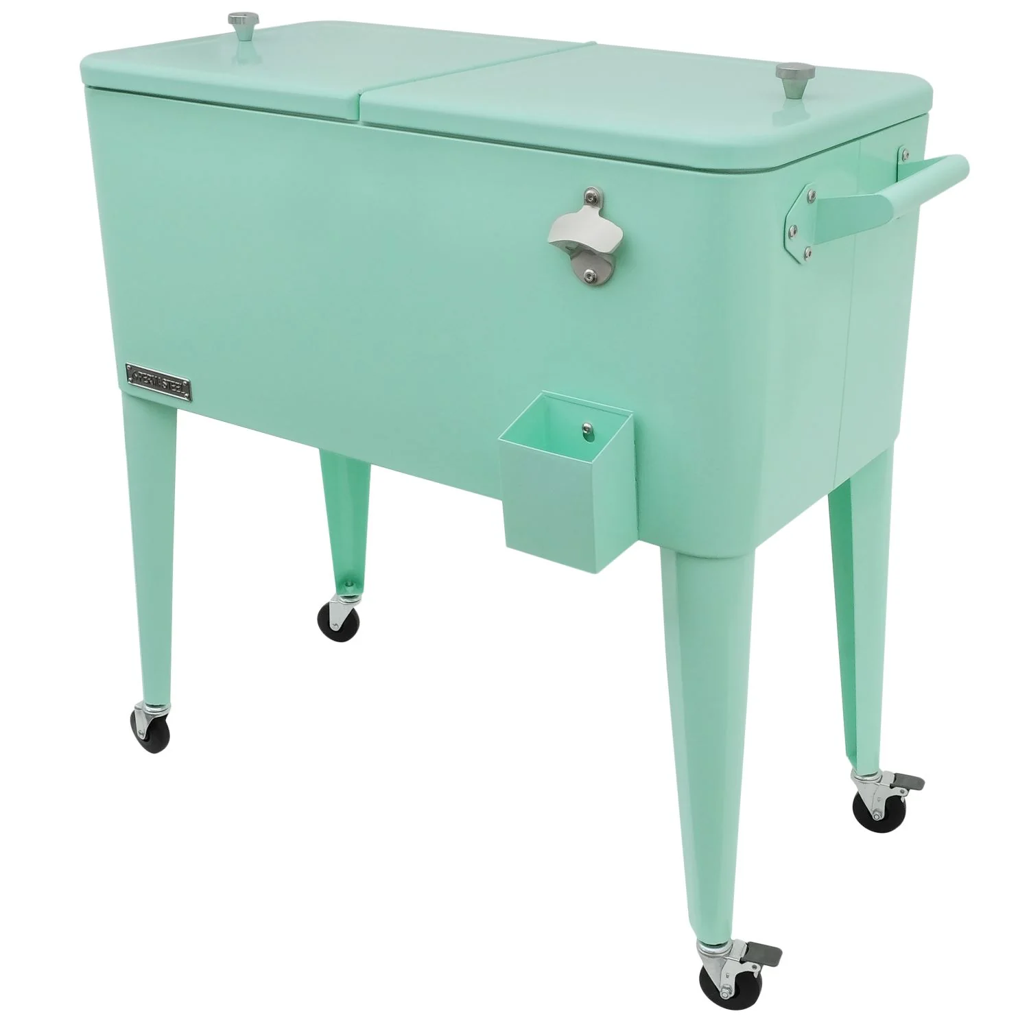 Permasteel 80QT Furniture Style Patio Cooler - Mint - Image 6