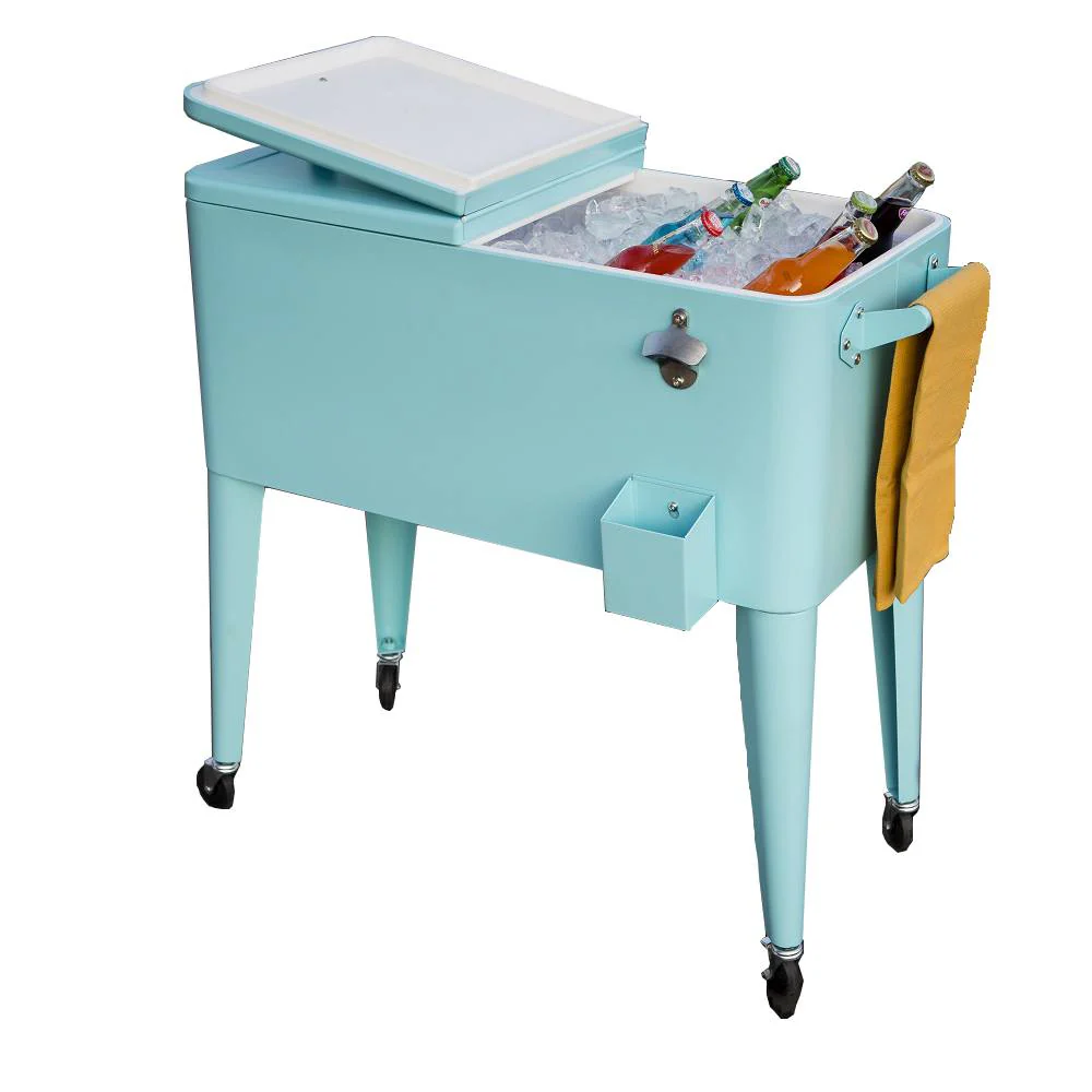 Permasteel 80QT Patio Cooler - Turquoise - Image 4
