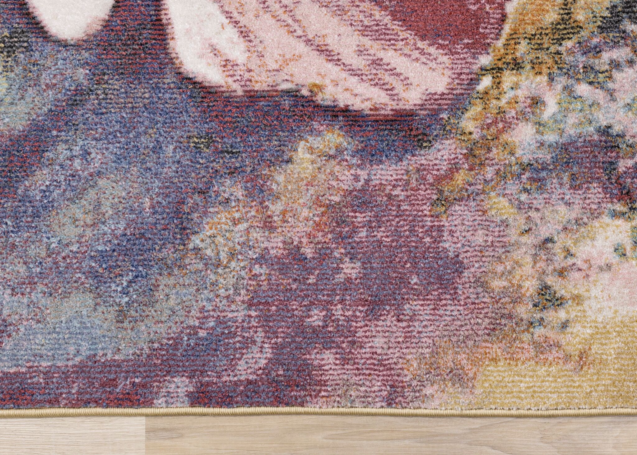 Petal Dreams 7'10" x 10'6" Poppy Design Area Rug - Pink, Blue, White - Image 4