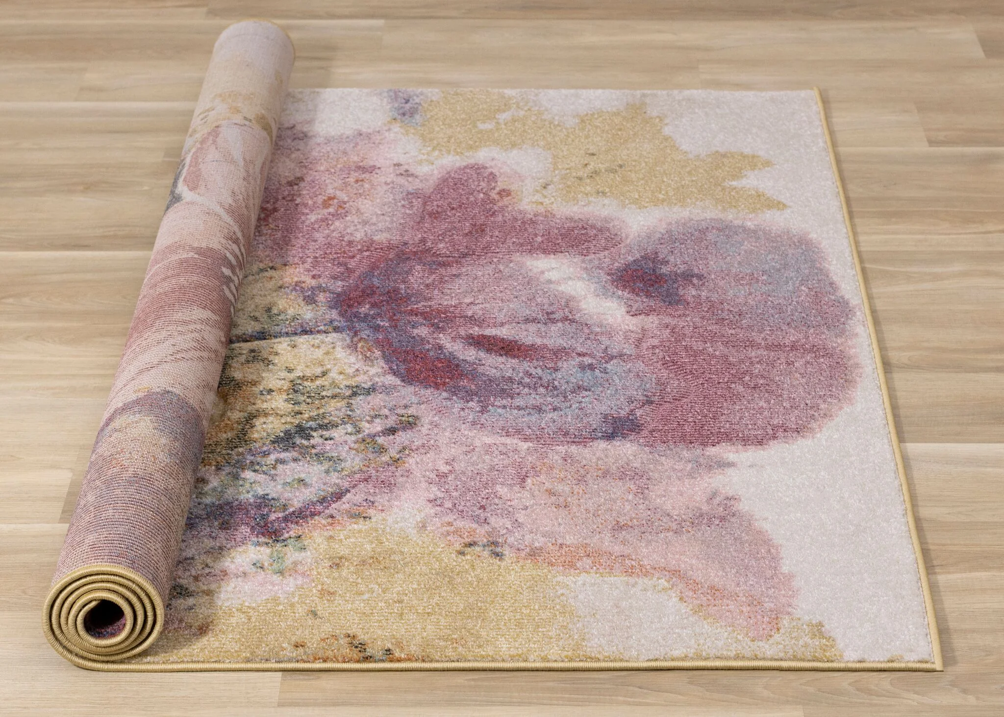 Petal Dreams 7'10" x 10'6" Poppy Design Area Rug - Pink, Blue, White - Image 9