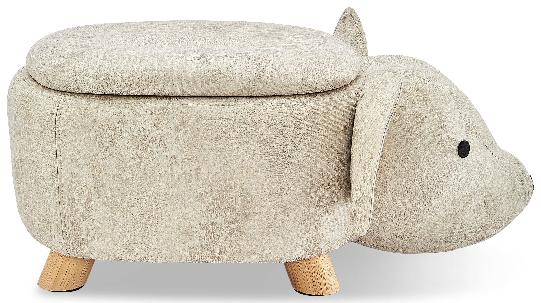 Pig Storage Ottoman - Grey - Image 4