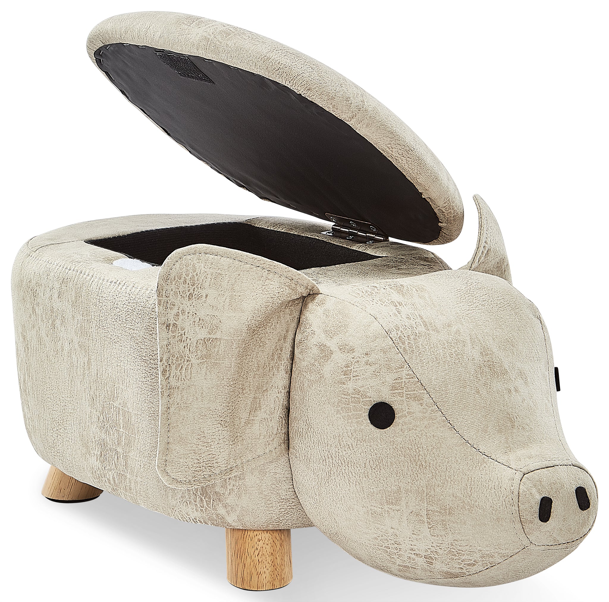 Pig Storage Ottoman - Grey - Image 6