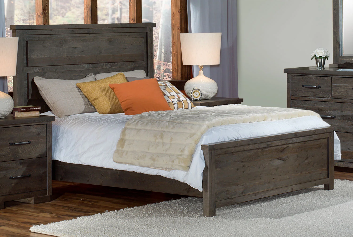 Pine Ridge 3-Piece Queen Bed - Slate - Image 2