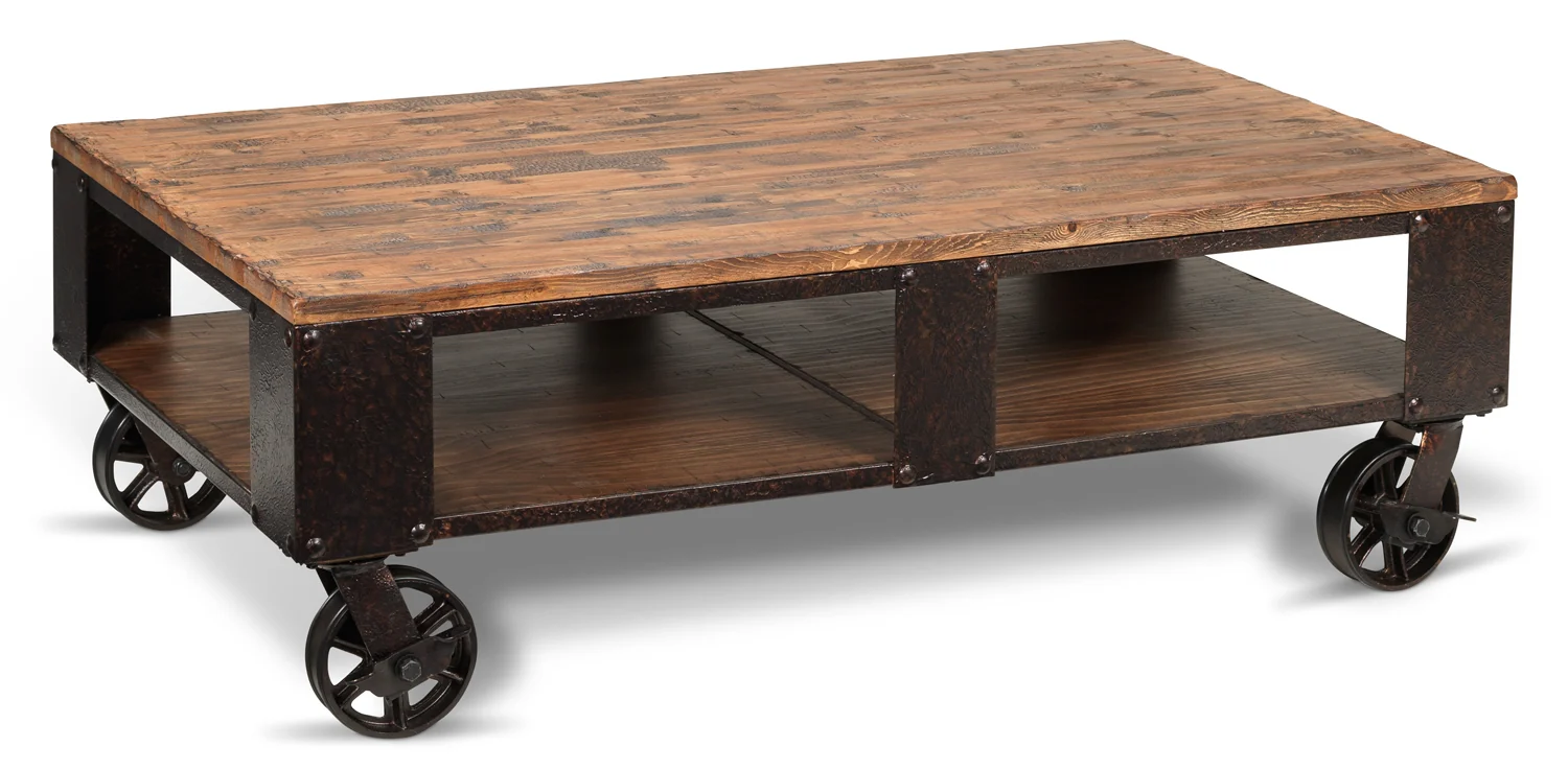 Pinebrook Coffee Table and Two End Tables - Distressed Natural Pine - Image 2