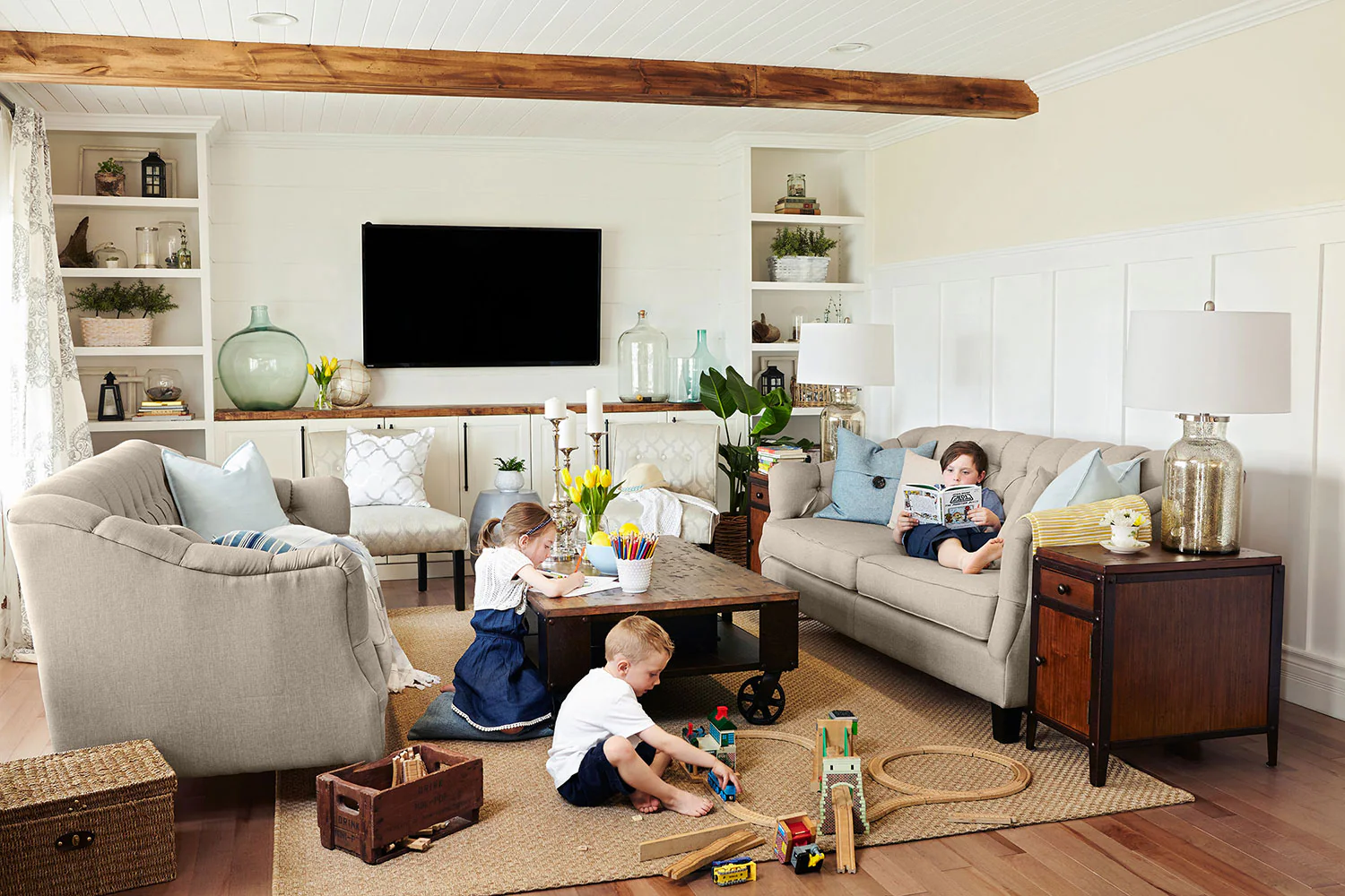 Pinebrook Coffee Table and Two End Tables - Distressed Natural Pine - Image 5