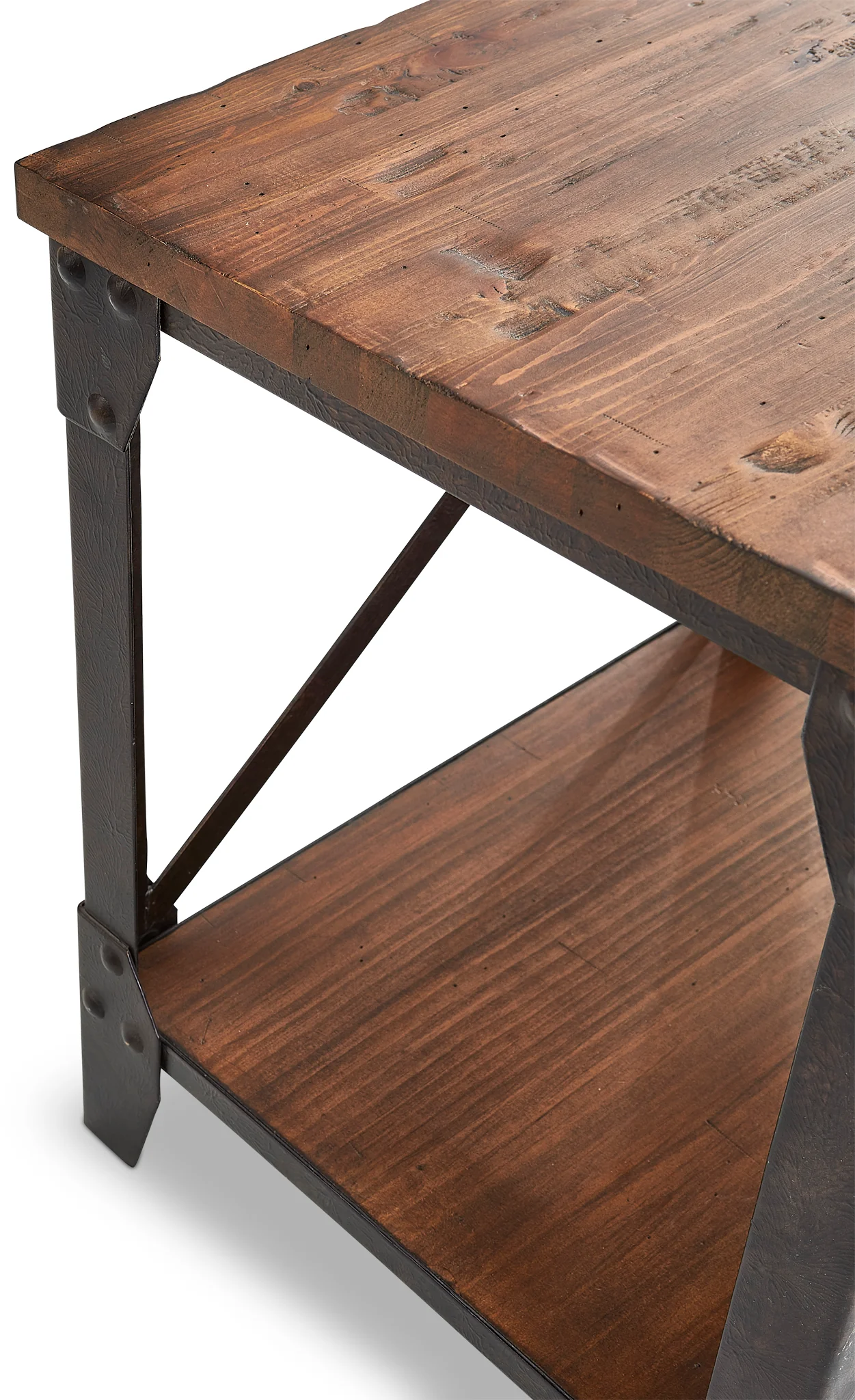 Pinebrook 18" End Table - Distressed Natural Pine - Image 4