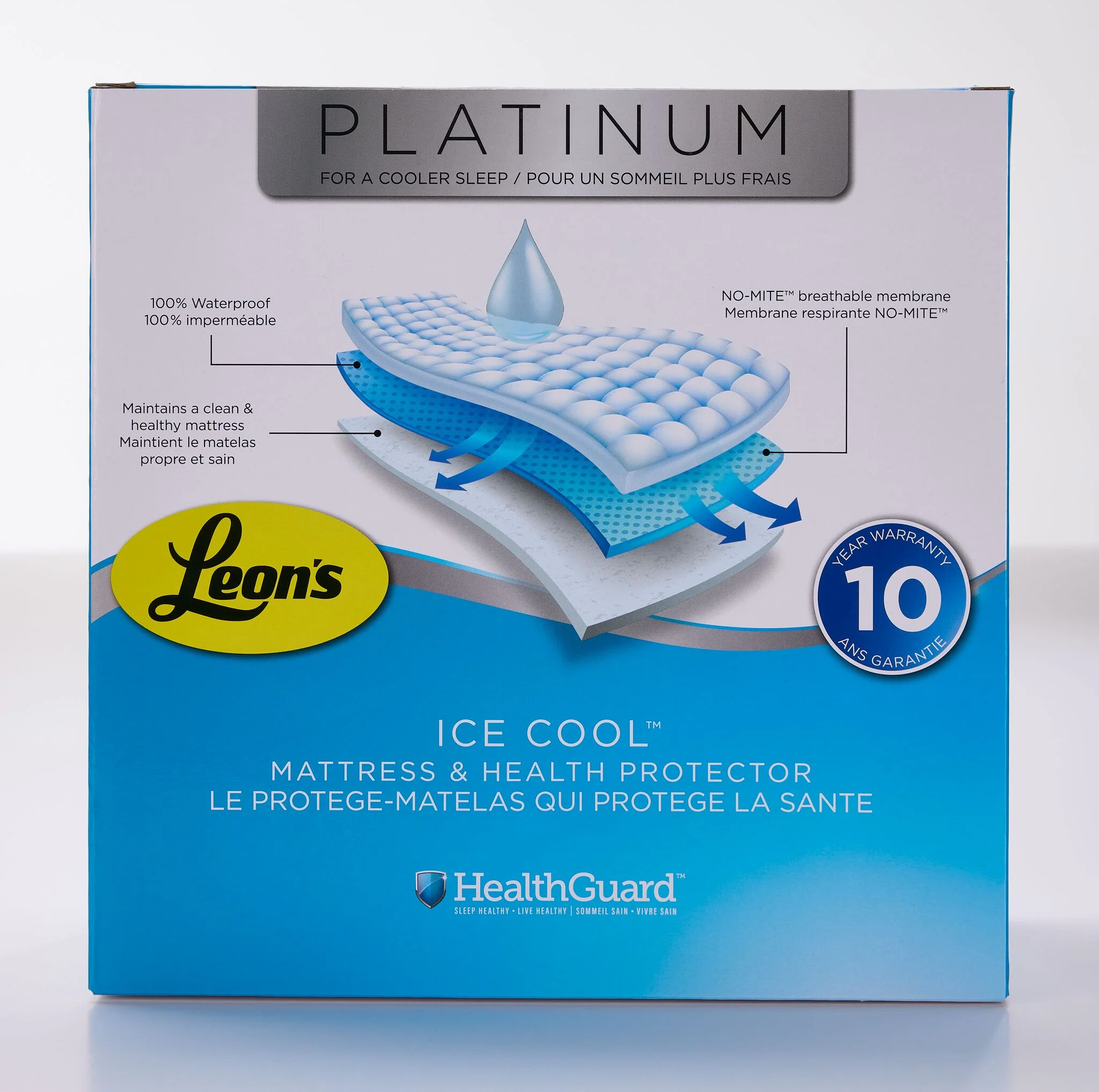 Platinum Queen Health Guard & Pillow Protectors Set - Ice Cool - Image 2