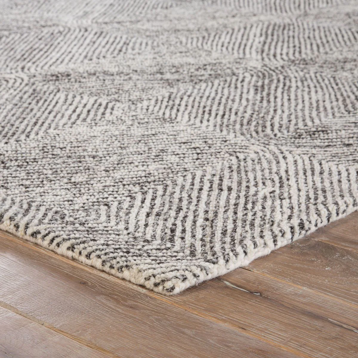 Platonas Area Rug - 5' X 8' - White/Dark Grey - Image 4