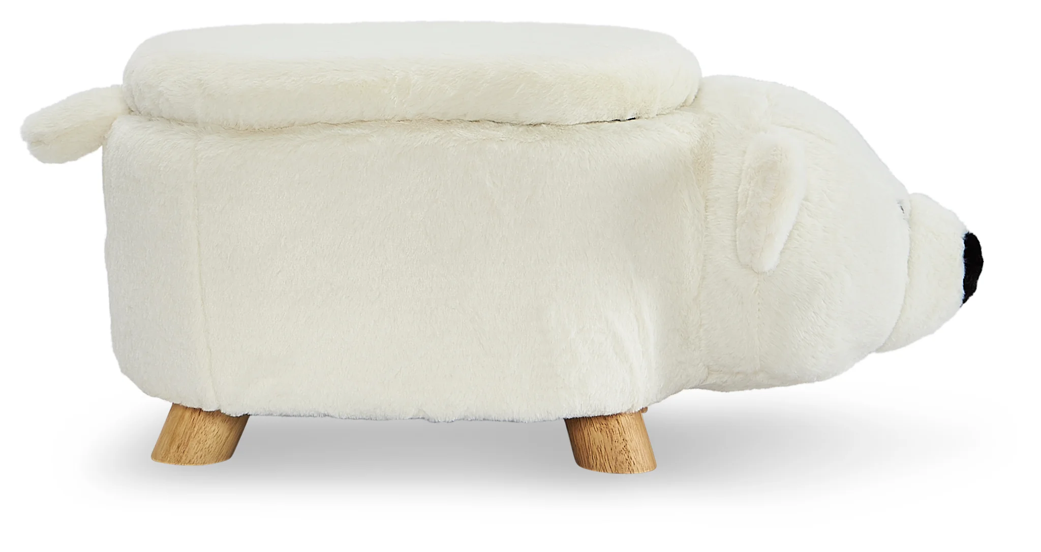 Polar Bear Storage Ottoman - White - Image 3
