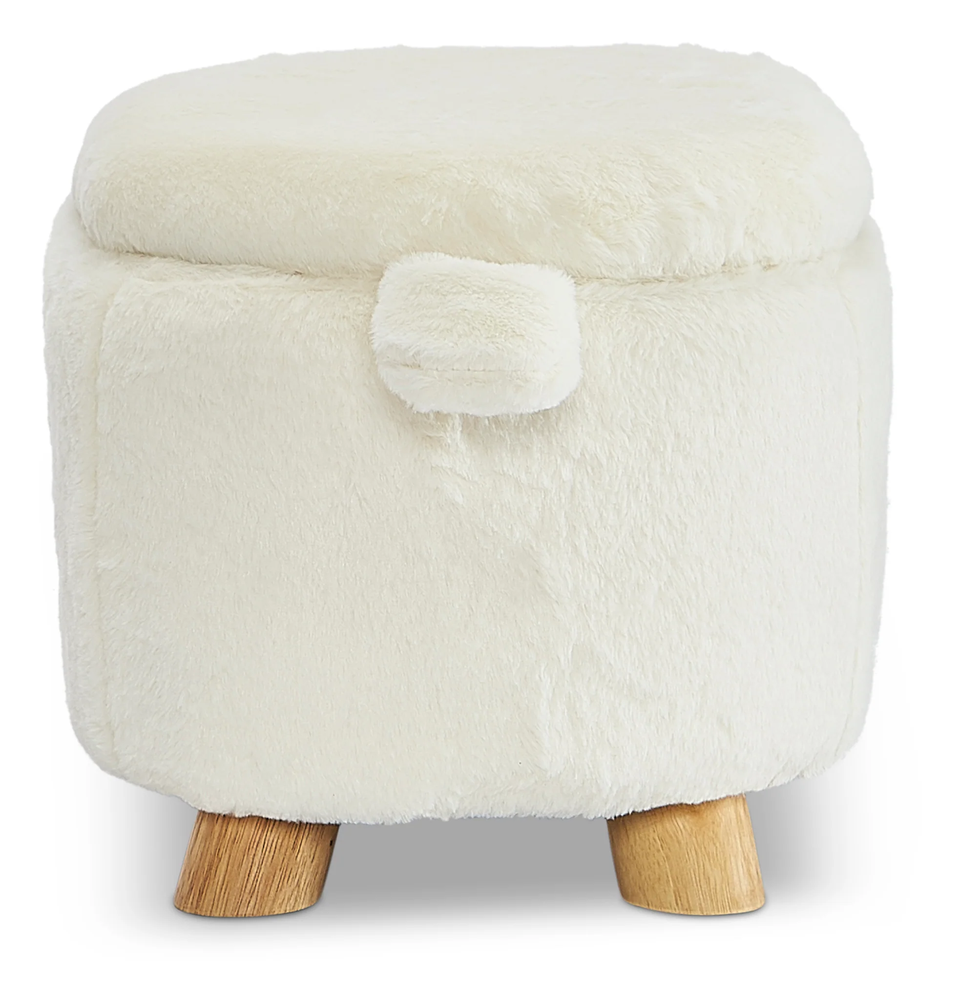 Polar Bear Storage Ottoman - White - Image 4