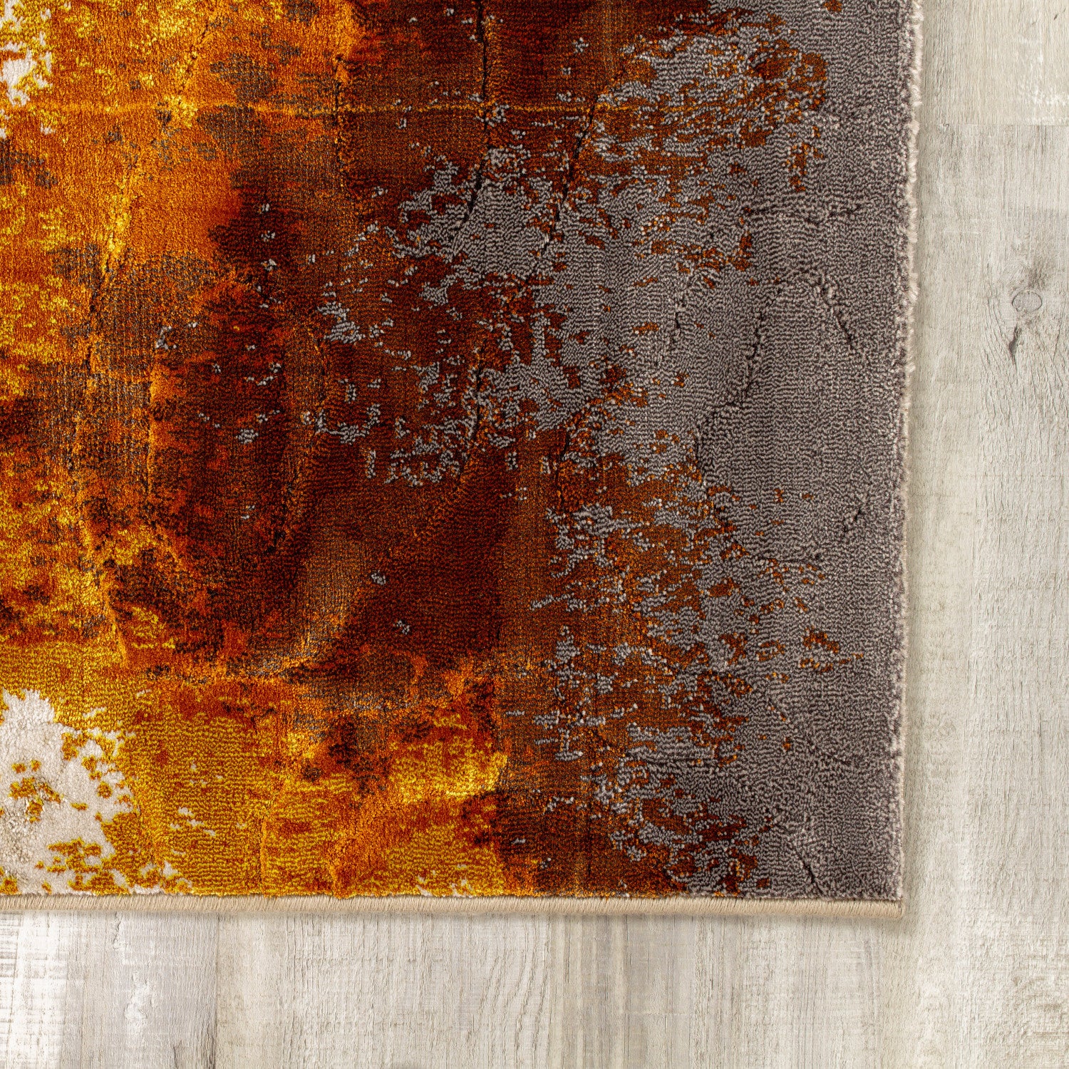 Pollo Distressed Abstract Area Rug - 5' X 8' Cream/Orange - Image 5