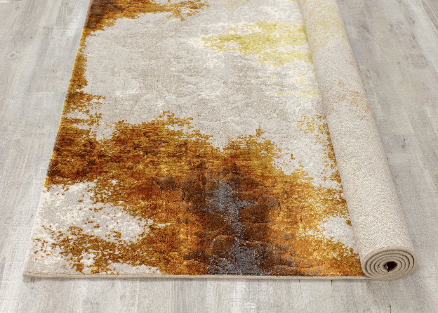 Pollo Distressed Abstract Area Rug - 5' X 8' Cream/Orange - Image 7