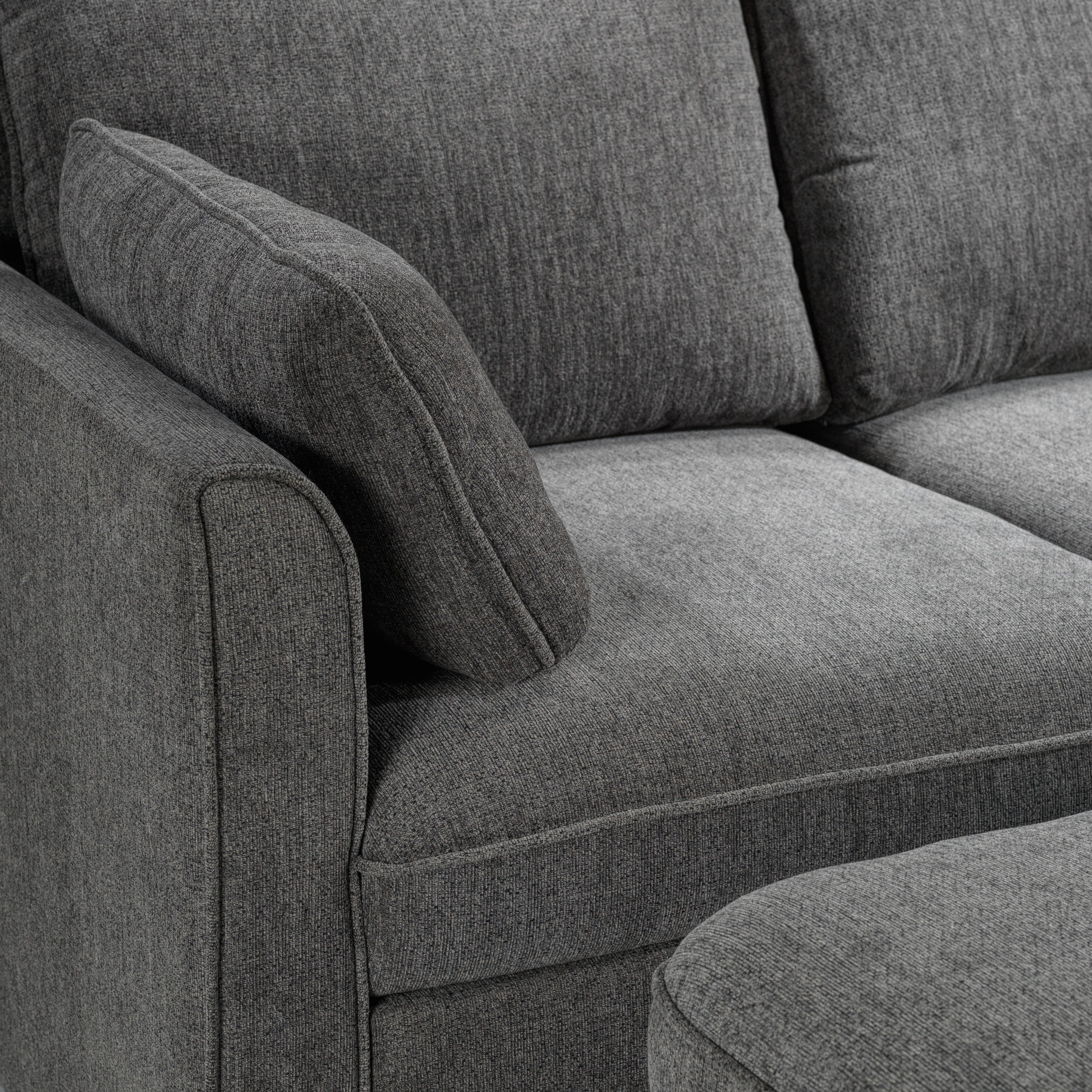 Portland 3-Piece Sectional with Left-Facing Pop-Up Bed - Grey - Image 13
