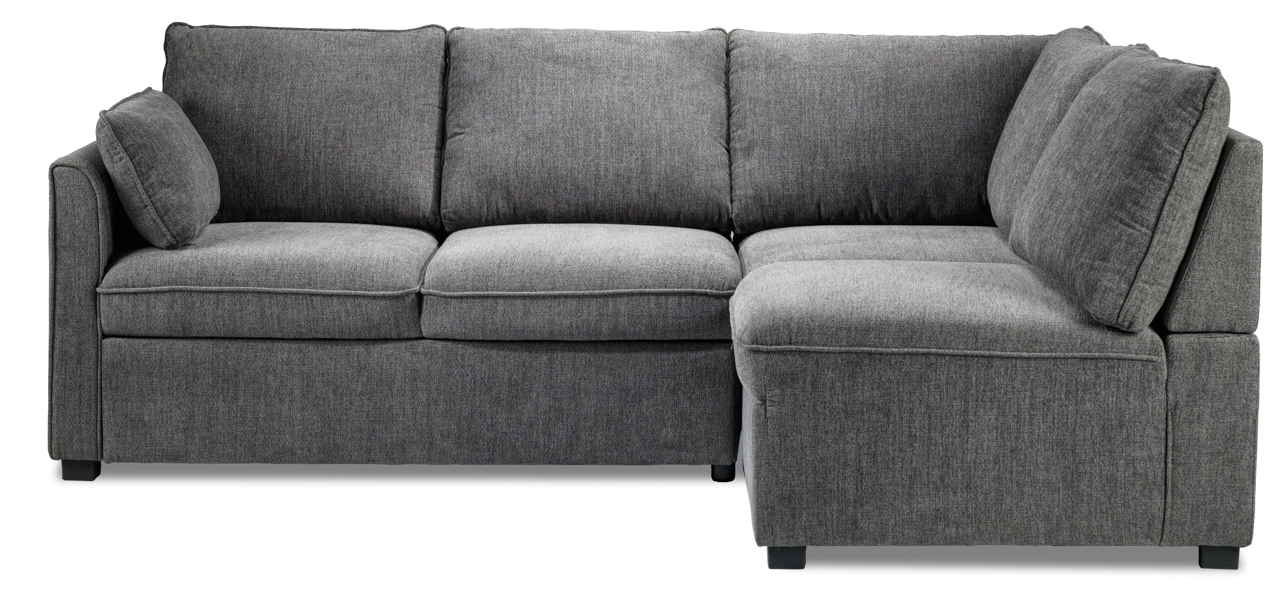 Portland 3-Piece Sectional with Left-Facing Pop-Up Bed - Grey - Image 3