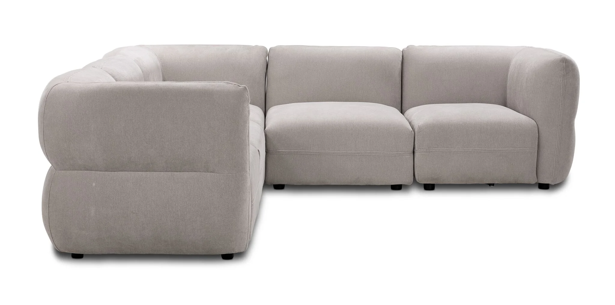 In Full Bloom - Porto 5-Piece Modular Sectional - Taupe - Image 2