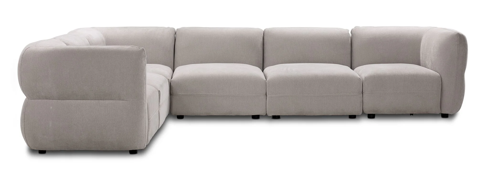 In Full Bloom - Porto 6-Piece Modular Sectional - Taupe - Image 5