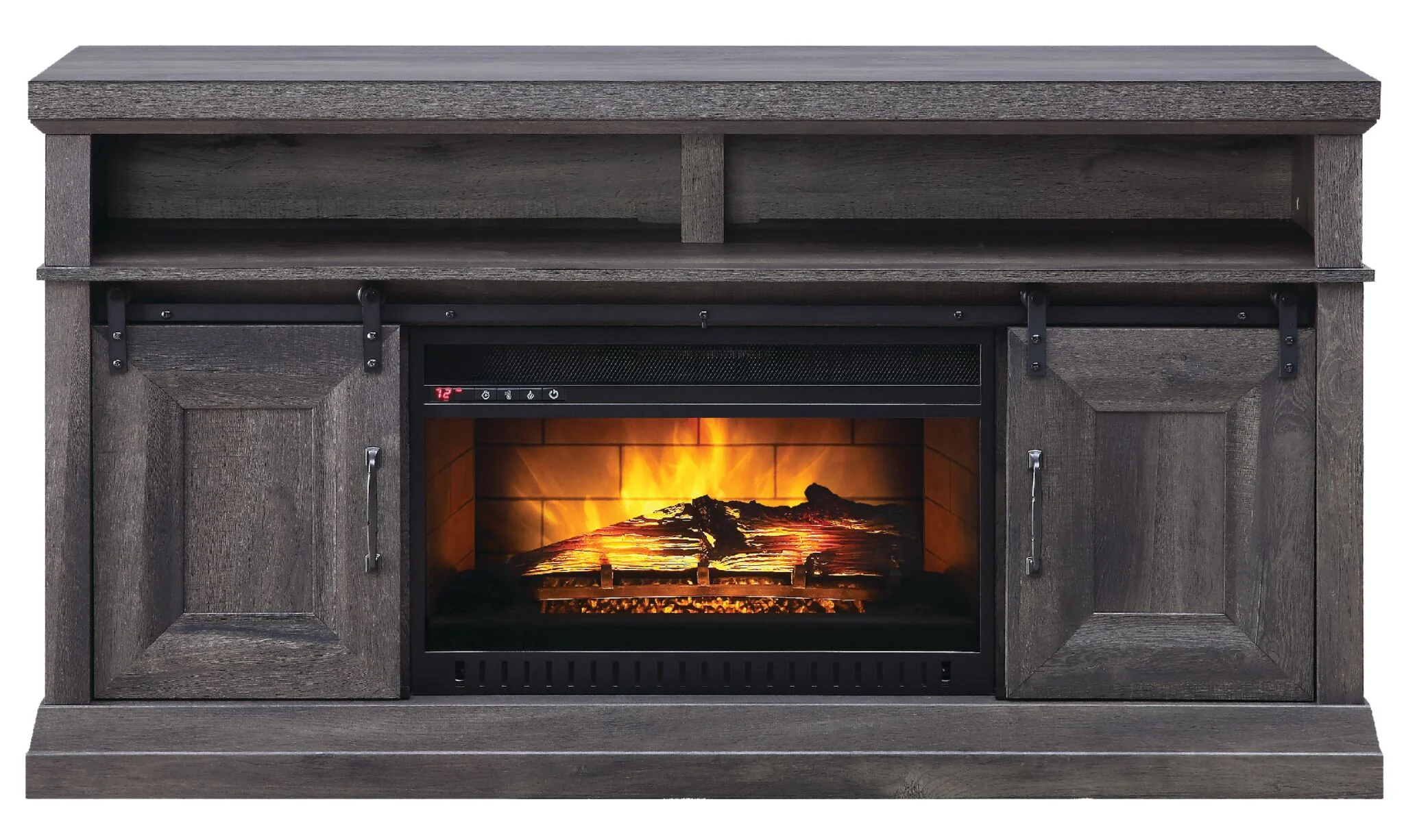 Preston 59.75" Fireplace TV Stand - Charcoal - Image 7