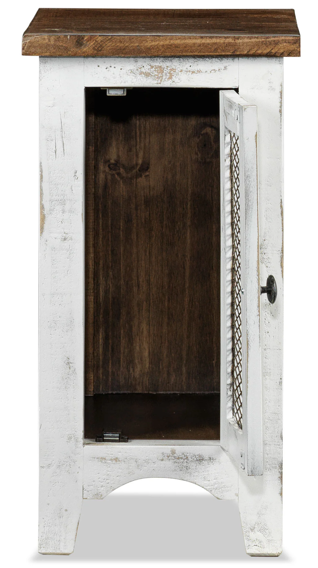 Pueblo 17" Chairside Table - Weathered White - Image 4
