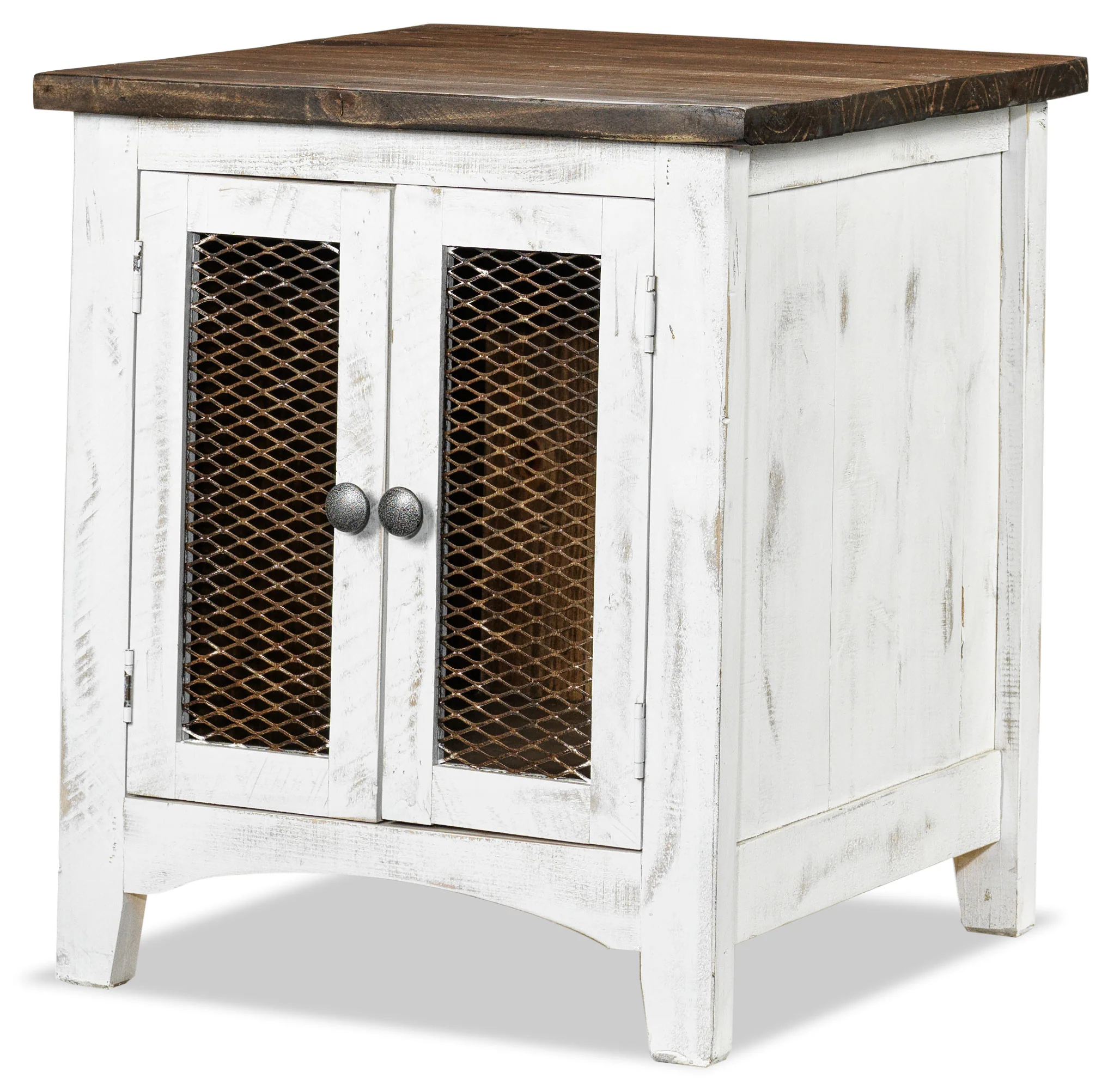 Pueblo Coffee Table and Two End Table Set - White - Image 3