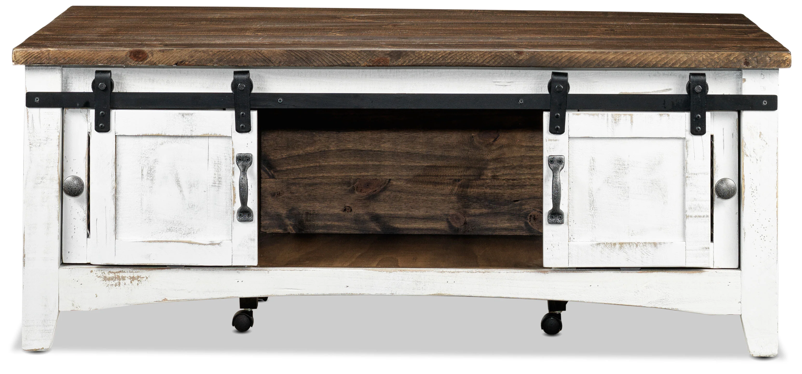 Pueblo 50" Coffee Table - Weathered White - Image 5